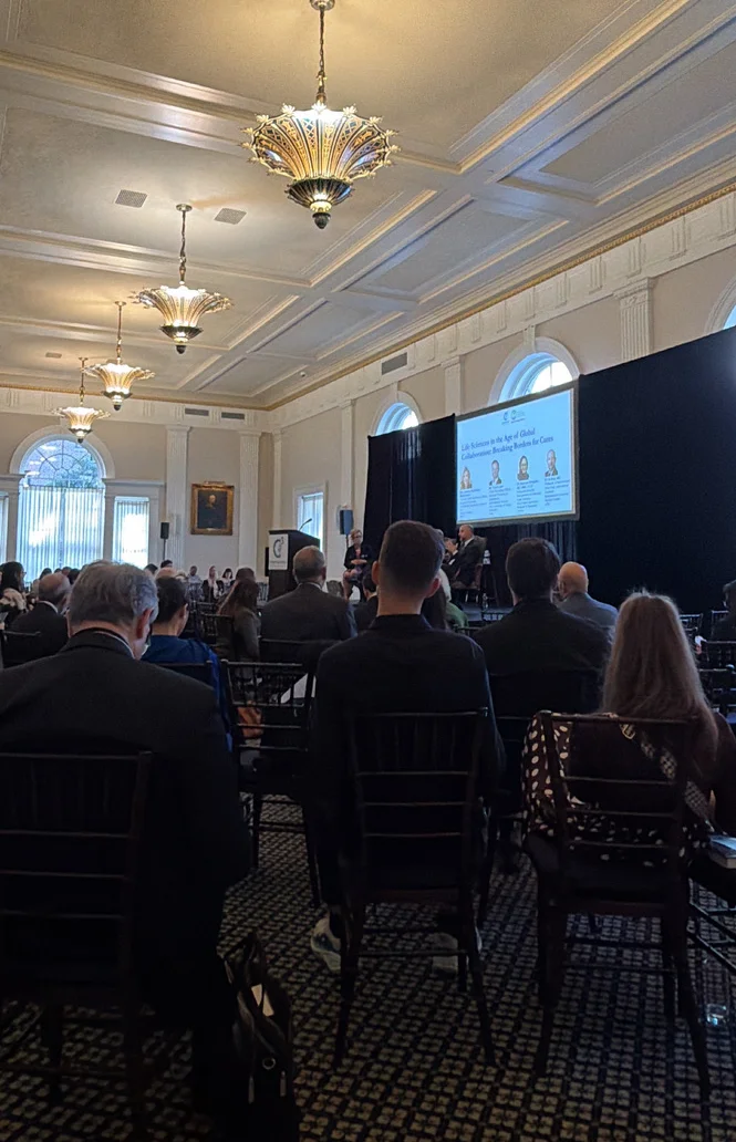 Panel discussion with projection screen, podium and audio at The Union League Club, produced by LEM Entertainment